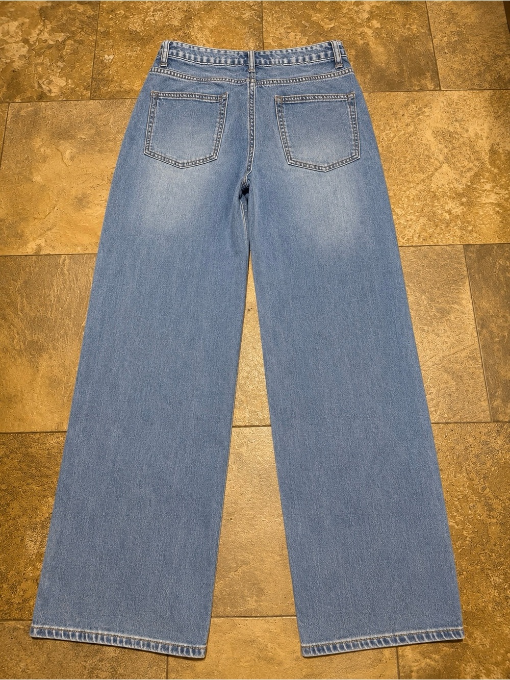 Oat New York Cloud Luxe Wide Leg Jeans Size 8/29 High Rise Light Was - Picture 3 of 9